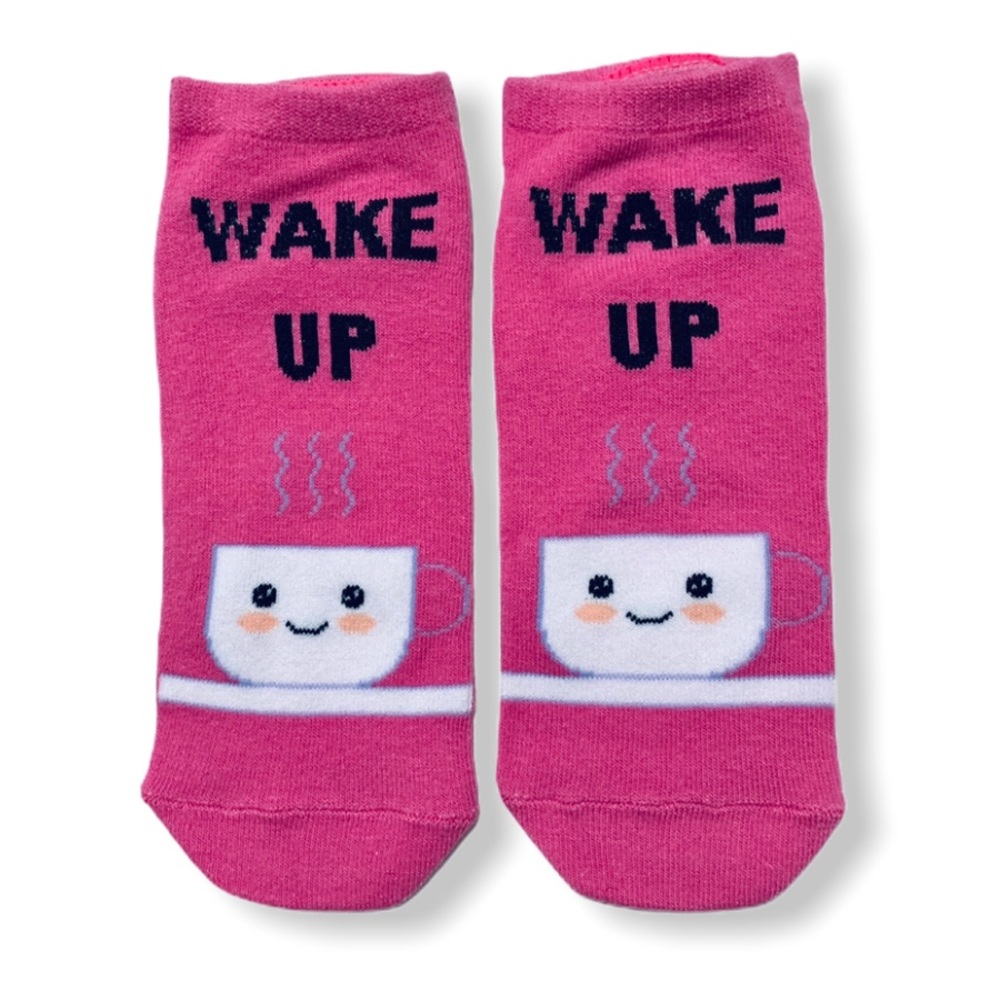 ❣️3/$15❣️ "WAKE UP" Ankle Socks